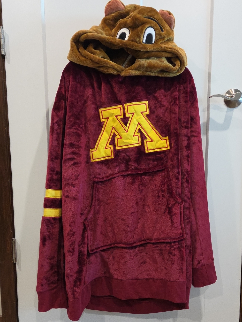 University of Minnesota Gophers Goldy Snugible 2-in-1 Blanket Hoodie &Pillow